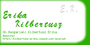 erika kilbertusz business card